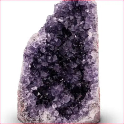 Natural Amethyst geode showcasing crystal clusters with stunning deep purple crystals