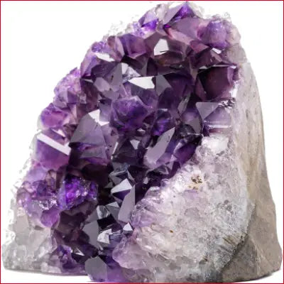 Natural Amethyst geode showcasing vibrant purple crystal clusters from Uruguay