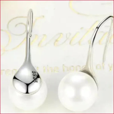 Pearl Drop Earrings Hypoallergenic 925 Sterling Silver