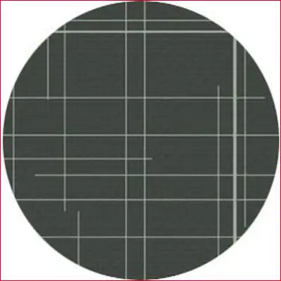 Circular grid pattern on Premium Stylish Foam Play Mat in Large Black Linen