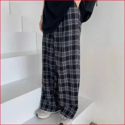 Pyjamas Womens Wide Leg Plaid Pants