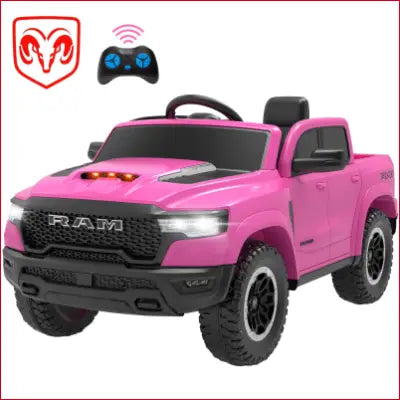 Pink RAM Ride on Car, 12V powered ride with remote, for kids aged 3-6 years