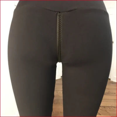 Sexy Leggings Supplex Crotch Zipper