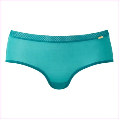 Teal Gossard Glossies Sheer Boyshorts with mesh waistband for ultimate comfort and style