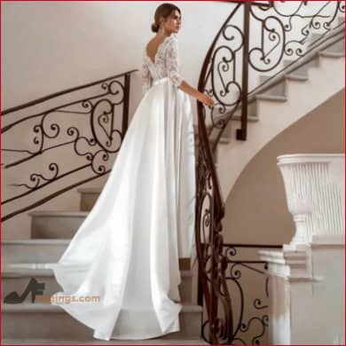 Simple Wedding Dress Satin Bridal Gown