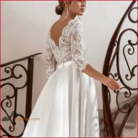 Simple Wedding Dress Satin Bridal Gown