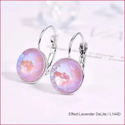 Swarovski Round Drop Earrings Bridal Jewelry