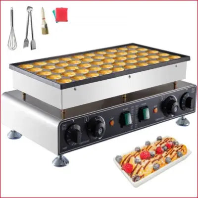 VEVOR 110V Mini Dutch Pancake Baker for making 50PCS of delicious mini dutch pancakes