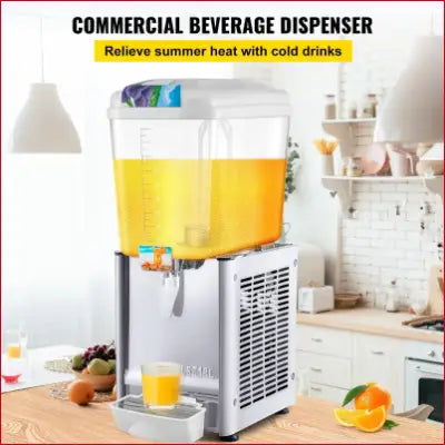 VEVOR Commercial Beverage Dispenser for cold drinks with stainless steel design