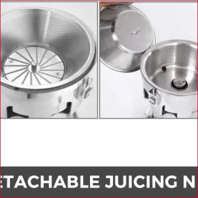 Stainless steel juicer components of VEVOR Commercial Juice Extractor Heavy Duty Juicer