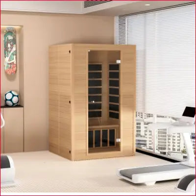 VEVOR Far Infrared Wooden Sauna with Glass Door for Home Sauna Spa and Daily Maintenance