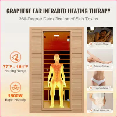 Infrared wooden sauna VEVOR home sauna spa for 2 offers health benefits and daily maintenance