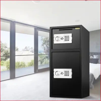 Black double door security safe box with digital locks from VEVOR Large Double Door