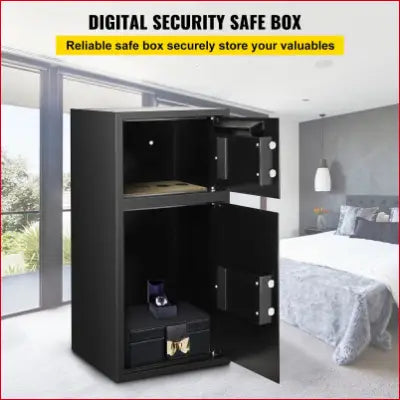 Black VEVOR Large Double Door Security Safe Box with Digital Lock for valuables