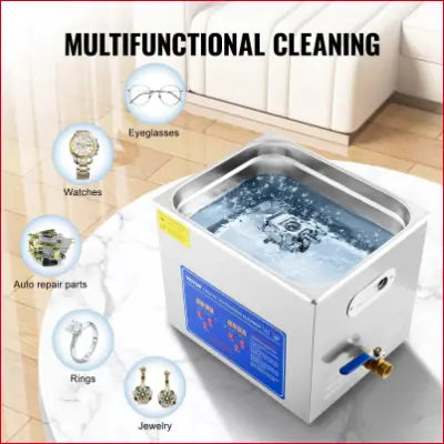 Stainless Steel VEVOR Professional Ultrasonic Cleaner 10L for Jewelry and Small Parts