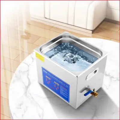 Stainless steel VEVOR Professional Ultrasonic Cleaner 10L with digital display and heater