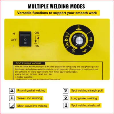 Control panel of VEVOR SG-7500 Dent Pulling Machine for efficient dent removal