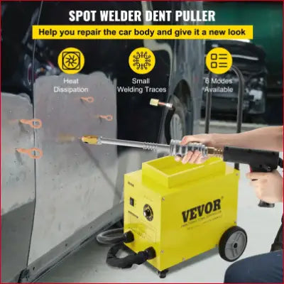 Yellow Spot Welder Dent Puller in VEVOR SG-7500 Dent Pulling Machine Removal System