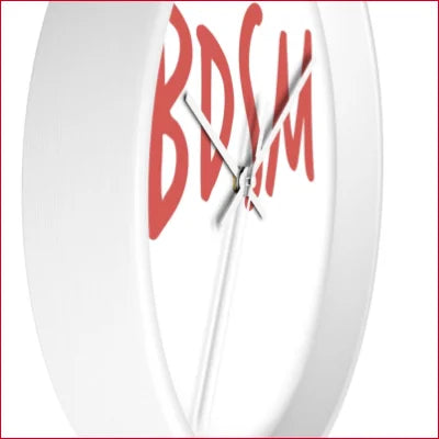 Unique high quality wall clock with BDSM in red letters for stylish home decor