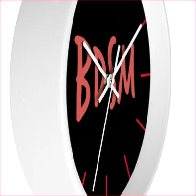 Unique High Quality Wall Clock with BOOM in red on a stylish black face