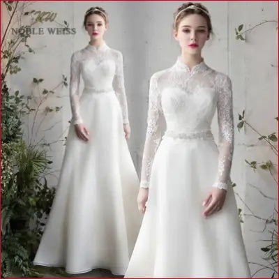 Wedding Dress Floor-Length A-Line Organza Wedding Dresses Vestido De Noiva Simple Wedding Dress Customized