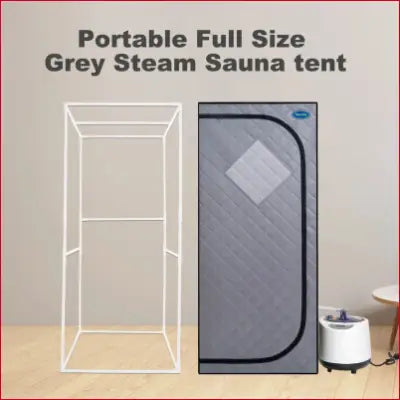 Portable Grey Steam Sauna Tent with Frame for Full Body Steam Sauna Relaxation