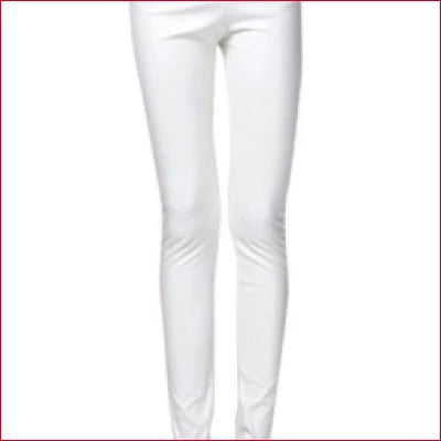 White high waist leather leggings for a chic addition to your wardrobe