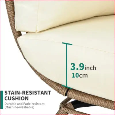 Stain-resistant and durable cushions for Wicker Egg Chair, perfect for indoor or outdoor use