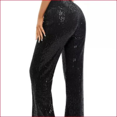 Wide Leg Shiny Disco Pants Sequin Y2K