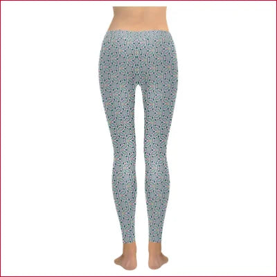 Black and white geometric design on Ultra-Stylish Abstract Leggings with crotch zipper