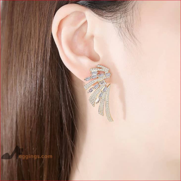 Angel Wings Drop Earrings Bridal Jewelry