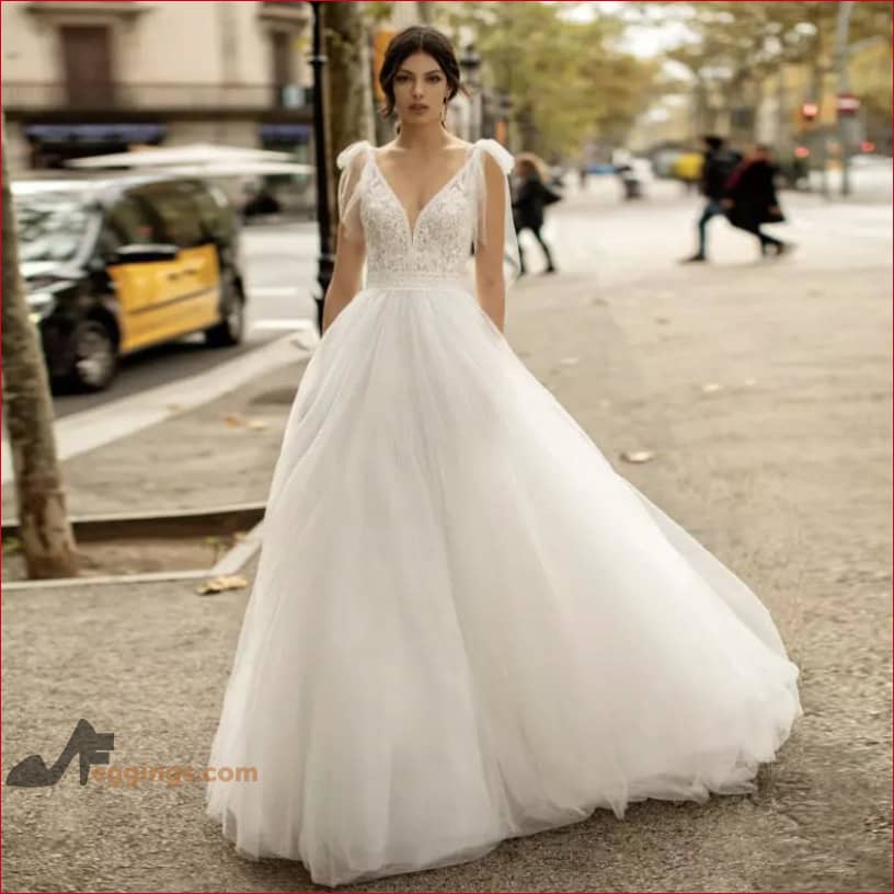 Backless Tulle Wedding Dress Bridal Gown