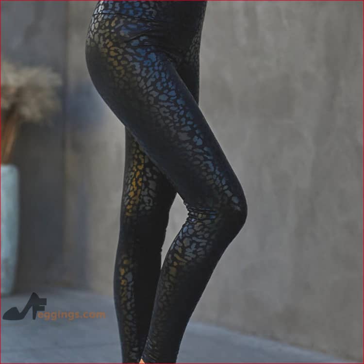 Black Leopard Womens Leggings