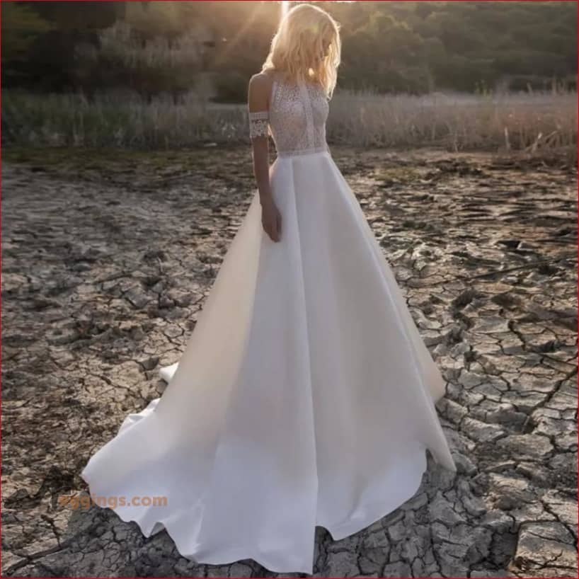 Boho Wedding Bridal Dress Gown Off Shoulder