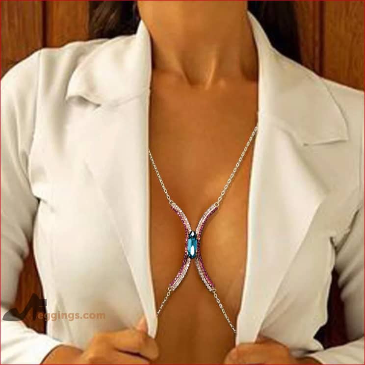 Cleavage Jewelry Womens Chest Crystal