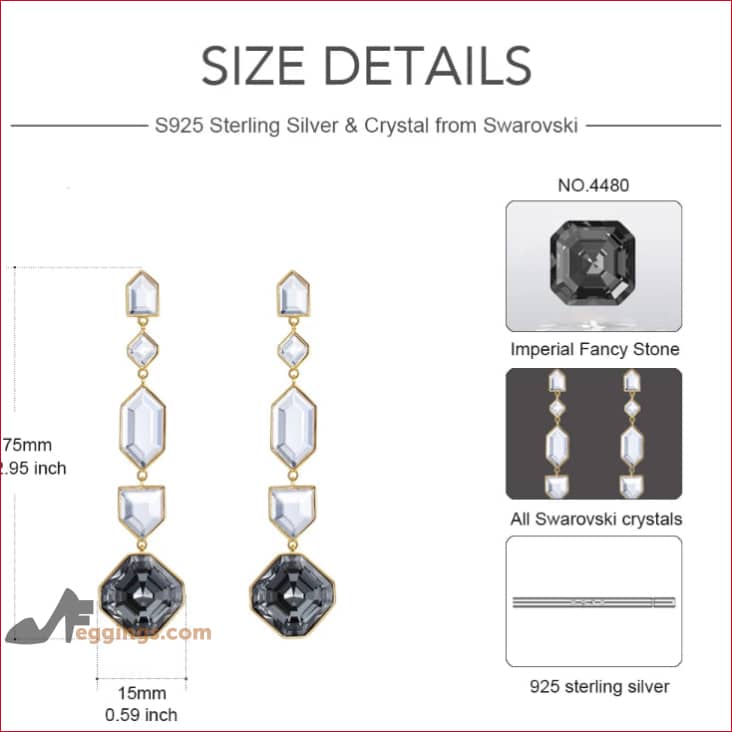 Dangle Earrings Swarovski Crystal Bridal Jewelry