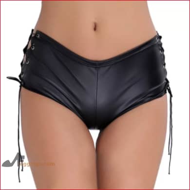 Faux Leather Womens Shorts