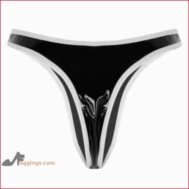 Leather Thong Black Womens