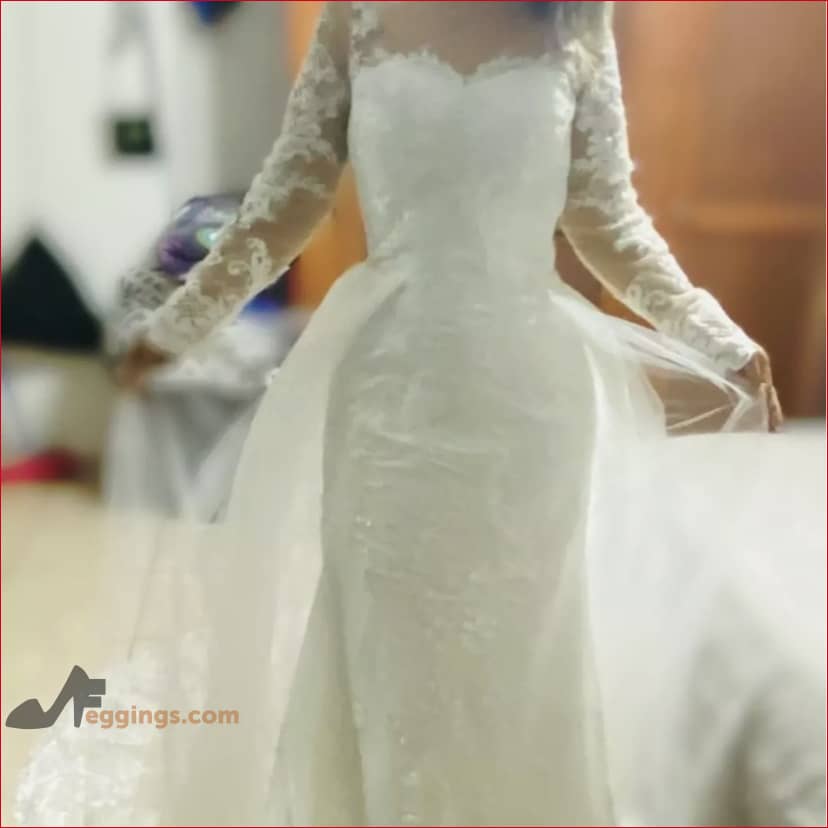 Long Train Wedding Dresses Bridal Gown