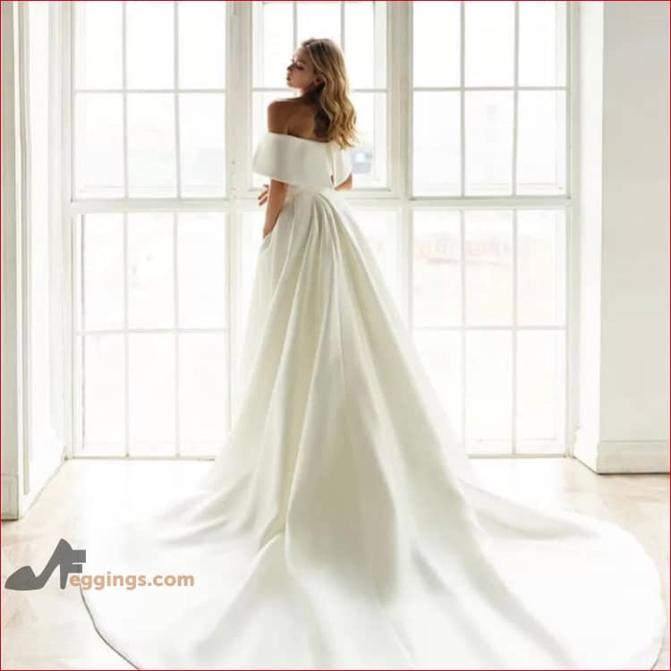 Off Shoulder Satin Mermaid Bridal Gown Wedding Dress