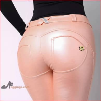 Pink Leather Leggings Womens Vegan Pants