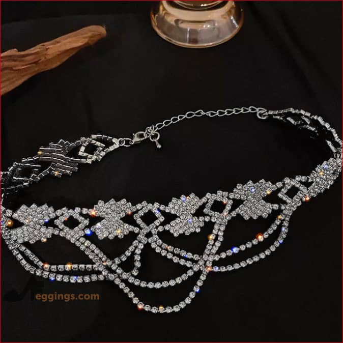 Rhinestones Choker Chain Bridal Jewelry