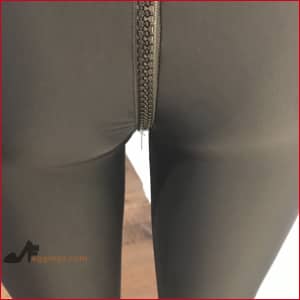 Sexy Leggings Crotch Zipper Black