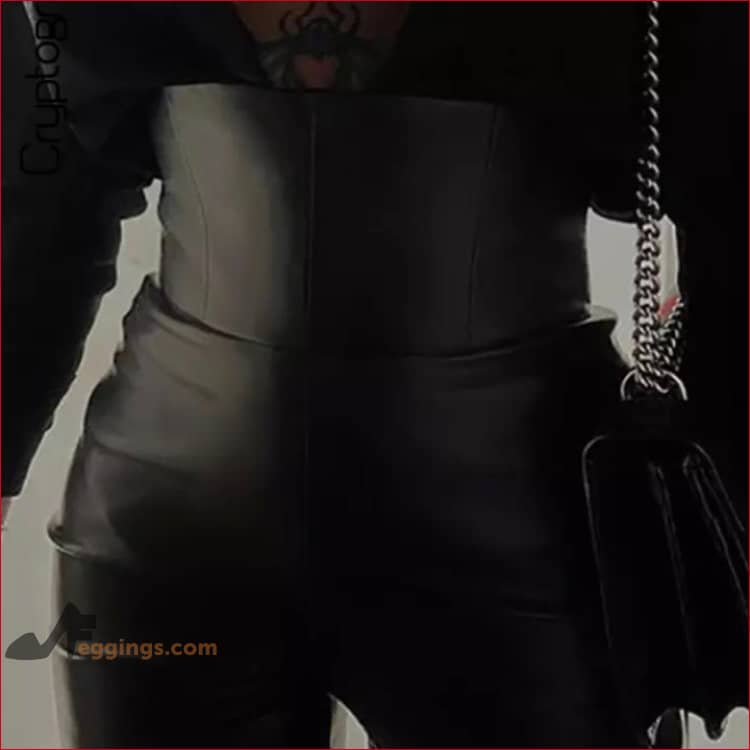 Very High Rise Waist Faux Leather Y2K Leggings