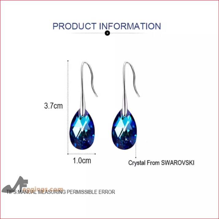 Water Drop Earrings Crystal Bridal Jewelry