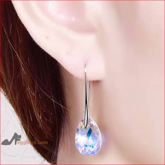 Water Drop Earrings Crystal Bridal Jewelry