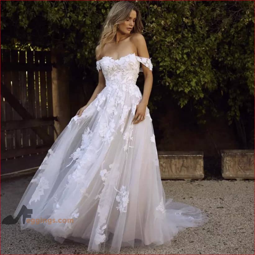 Wedding Bridal Dress Gown Off Shoulder