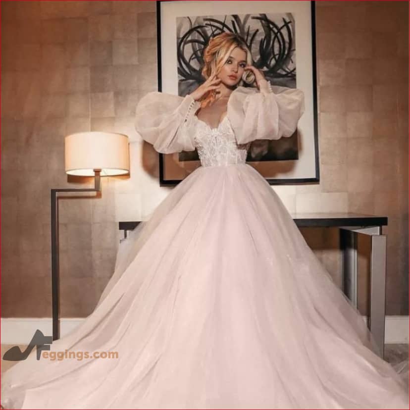 Wedding Dress Bridal Gown Puff Sleeves
