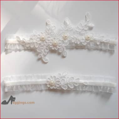 White Lace Garter Belt Bridal Wedding