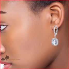 Women’s Gift Idea Hoop Drop Earrings Hypoallergenic 925 Sterling Silver